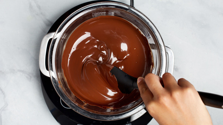 Melting chocolate on stovetop