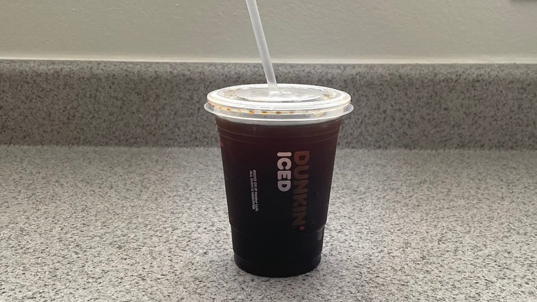 Dunkin' iced Americano coffee