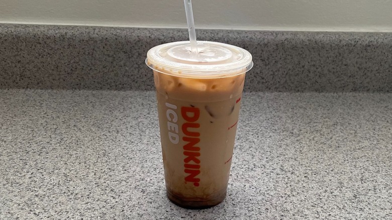 Dunkin' iced chai with espresso