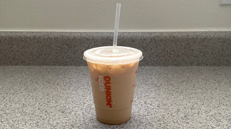 Dunkin' iced vanilla latte