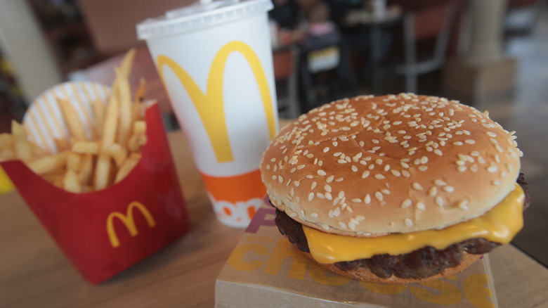 Quarter pounder, fries, and a drink