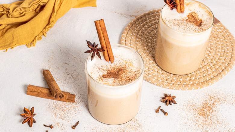 coffee drinks with cinnamon sticks