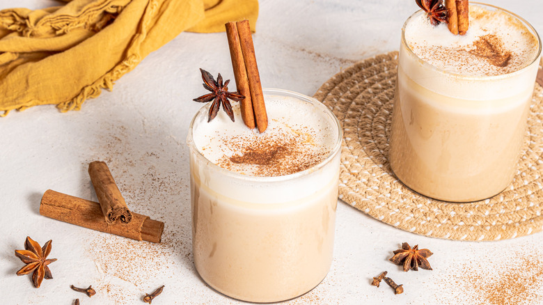 coffee drinks with cinnamon sticks