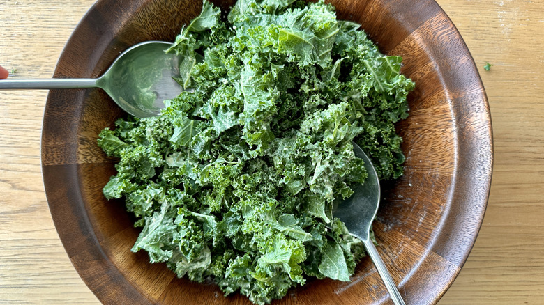 Kale in serving dish