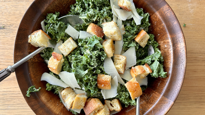 Kale Caesar salad