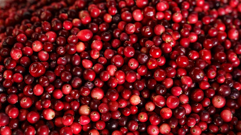 stack of cranberries