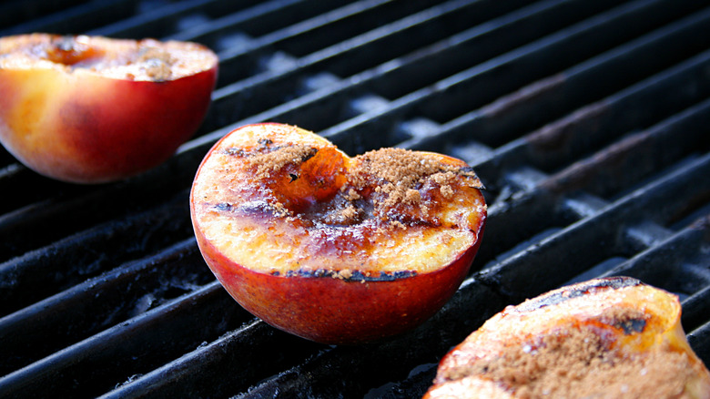 Peaches on the grill