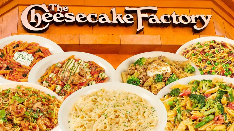 Plates of Cheesecake Factory pastas