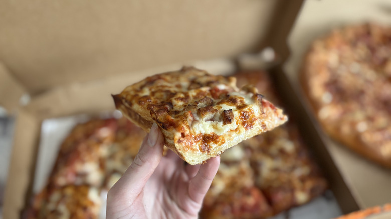 Little Caesars Detroit-style deep dish pizza