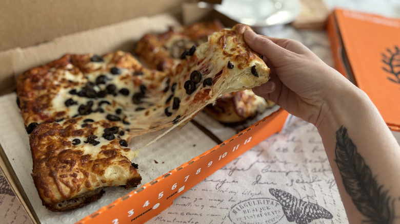 Little Caesars stuffed deep dish pizza