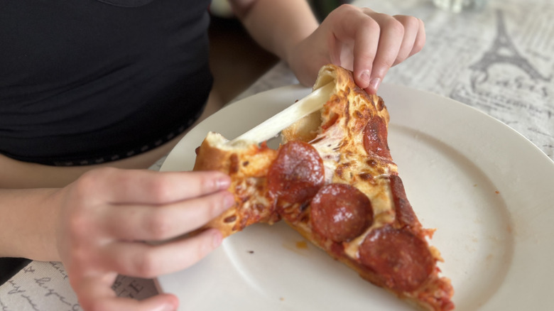 Little Caesars stuffed round crust pizza