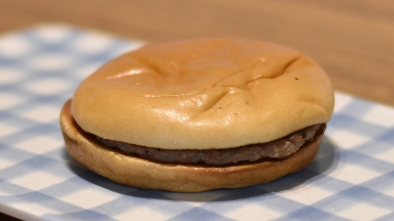 McDonald's hamburger on plate