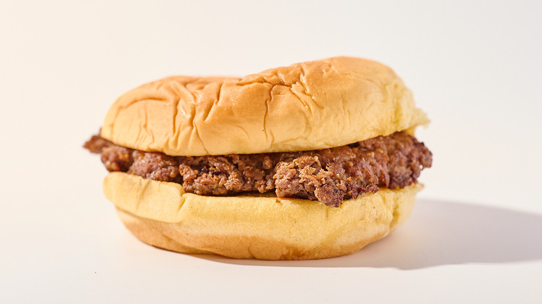 hamburger on a table