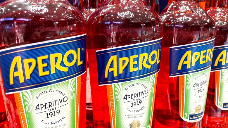 Bottles of Aperol