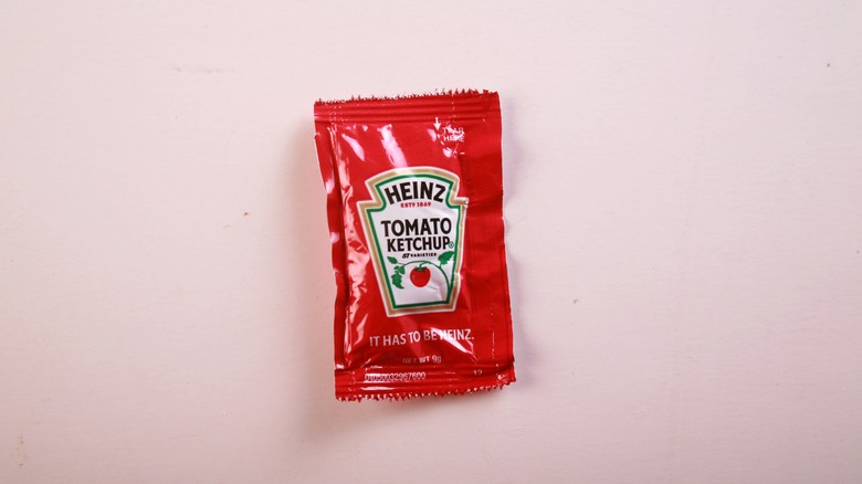 packet of Heinz tomato ketchup