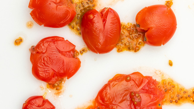 smashed cherry tomatoes