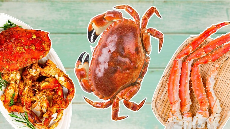 Various cooked crabs