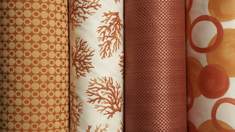 Four different textiles