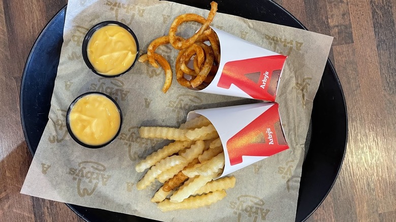 A plate of fries