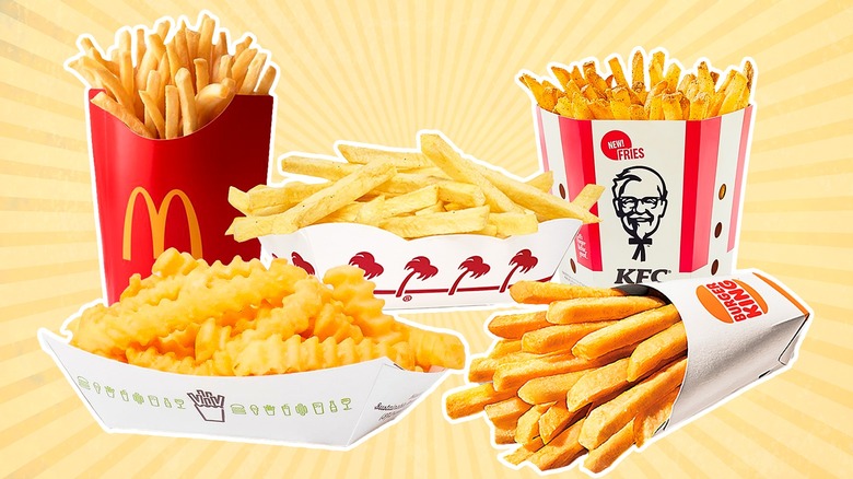 Various fast food fries