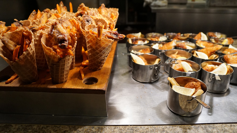 Selection of food at Vegas buffet