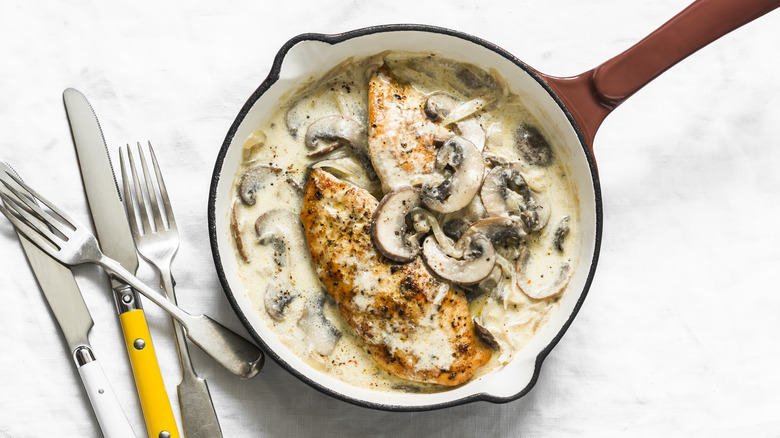 chicken in a creamy sauce