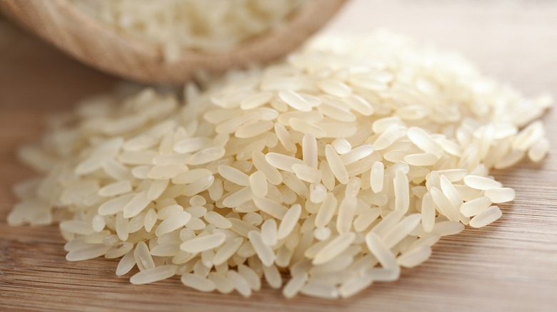 White rice close-up