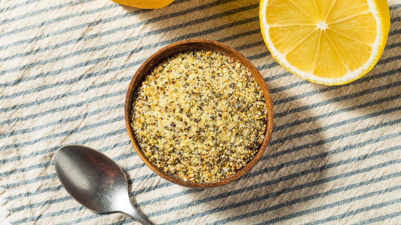 lemon pepper seasoning in a bowl