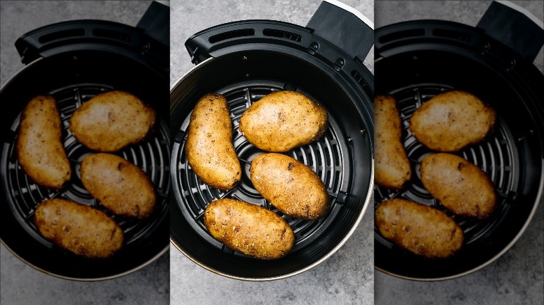Whole potatoes in air fryer