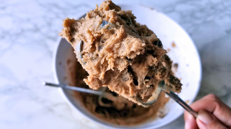 Spoon full of cookie dough