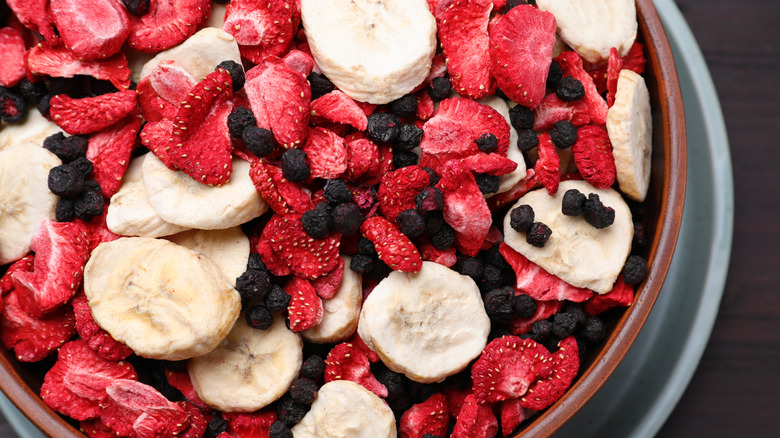 freeze dried fruit in bowl