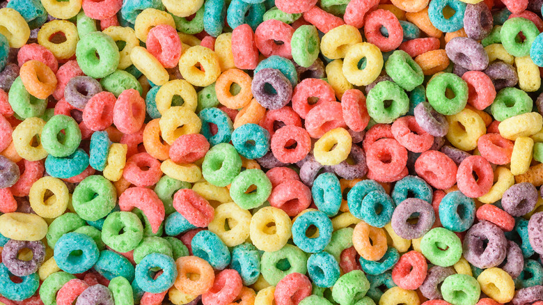 Colorful Fruit Loops cereal