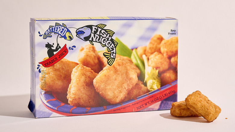 Trader Joe's fish nuggets on a table