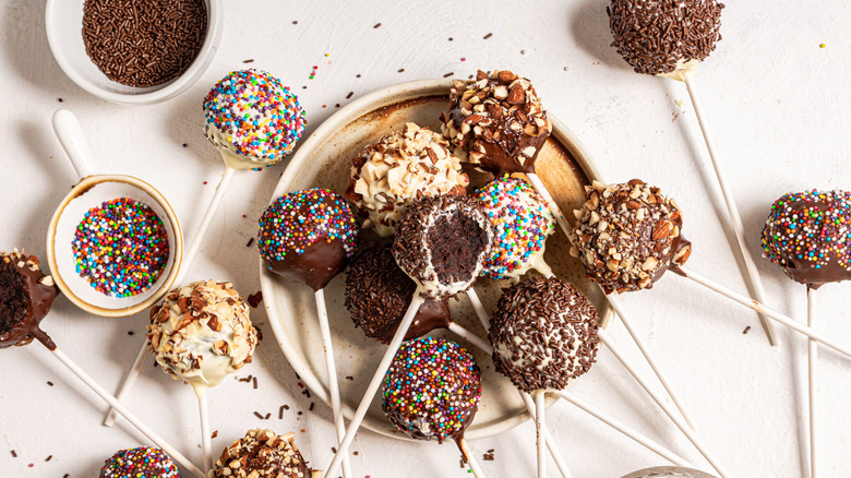 cake pops on plate