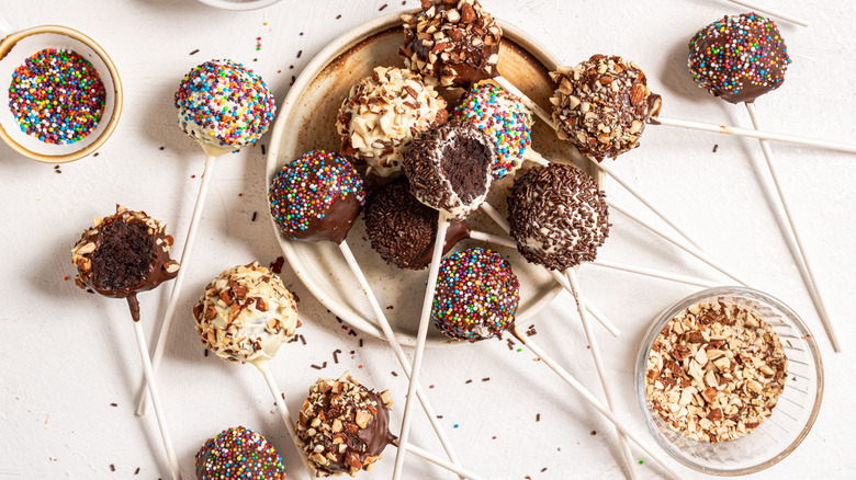 cake pops on plate