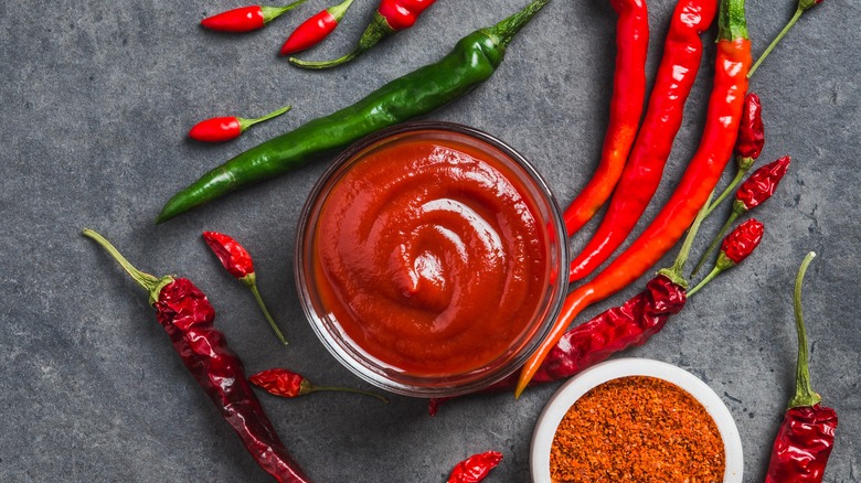 chili paste with peppers