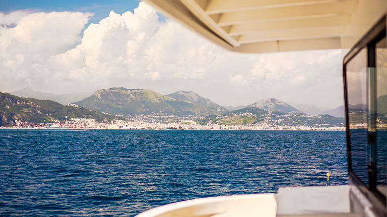 View of Amalfi coast from a boat