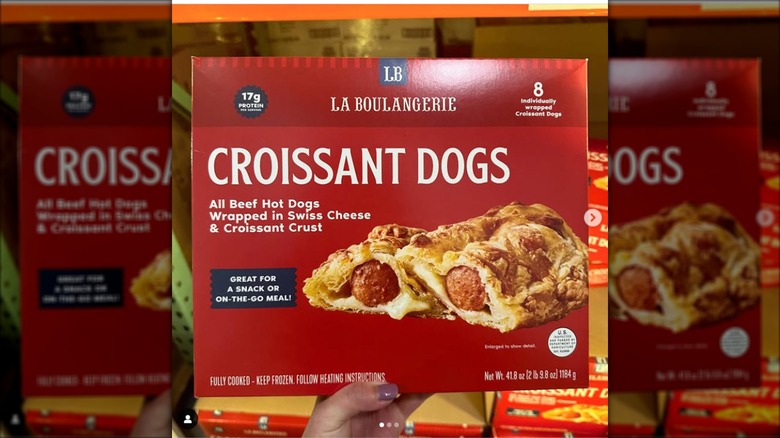 A box of La Boulangerie Croissant Dogs at Costco