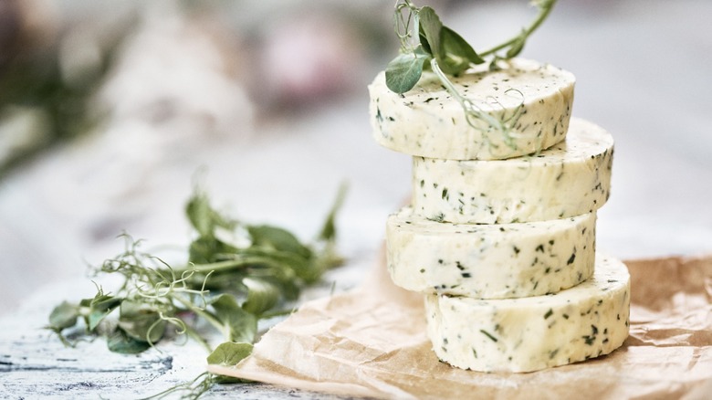 Garlic butter with herbs