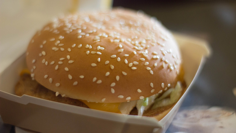 McChicken in box close-up