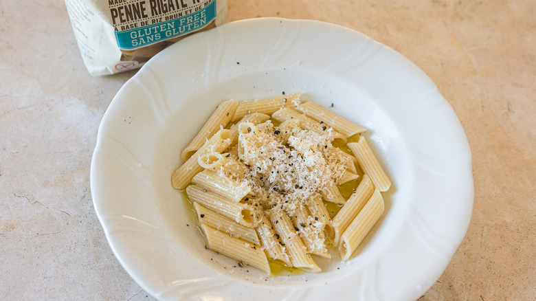 bowl of pasta with cheese