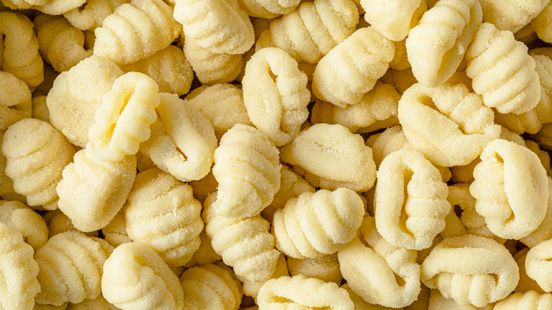 Pile of dry gnocchi