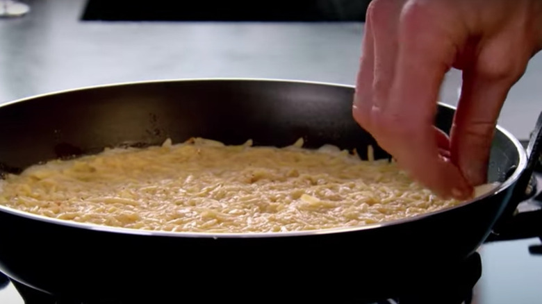 Hash browns in a skillet