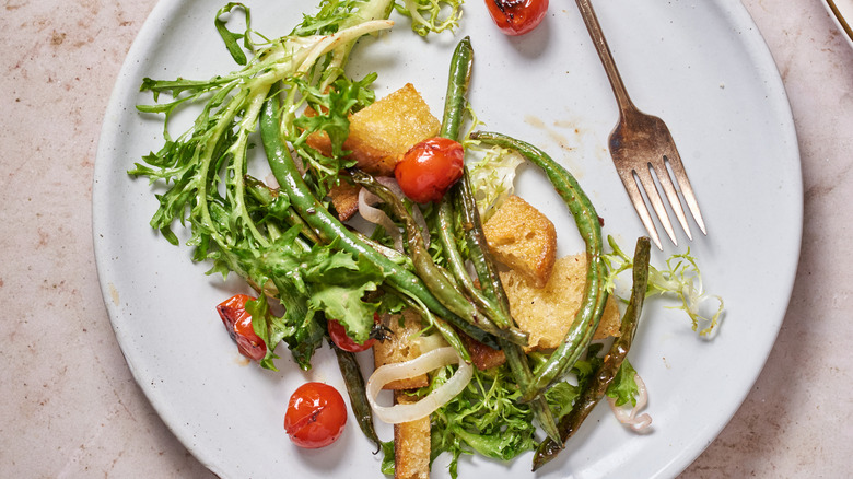 panzanella salad on a plate