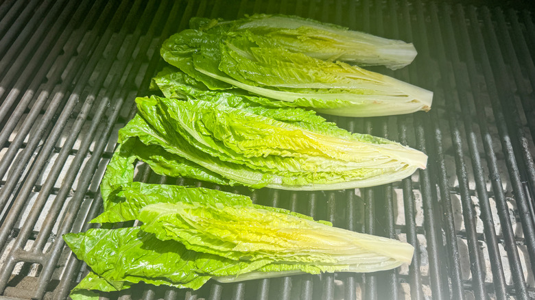 romaine on the grill