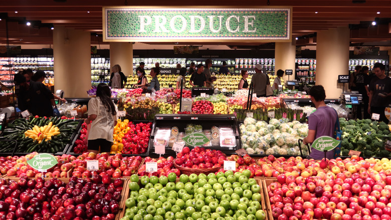 The produce section of an NYC grocery store.