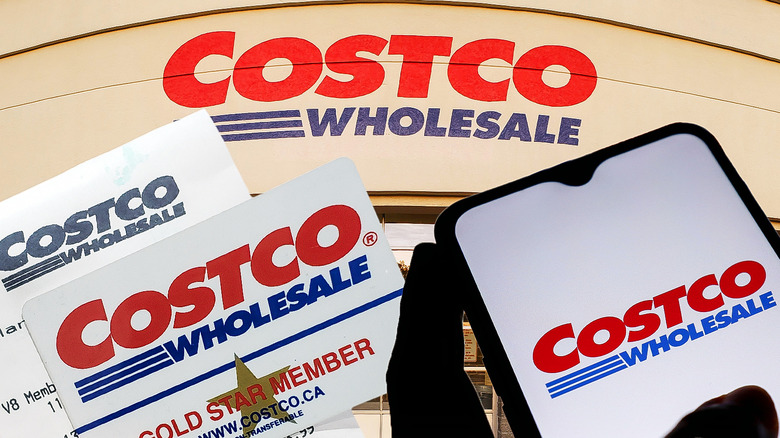 Costco app, card, and storefront