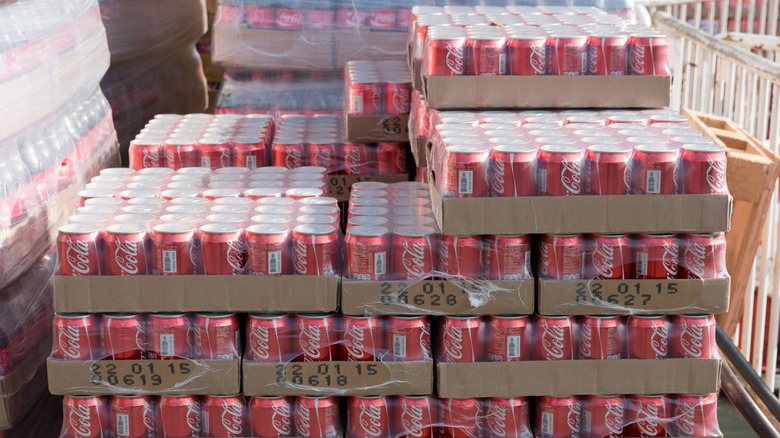 stacks of coca-cola 