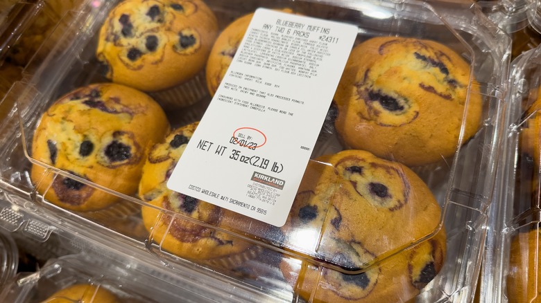 Package of Costco muffins 