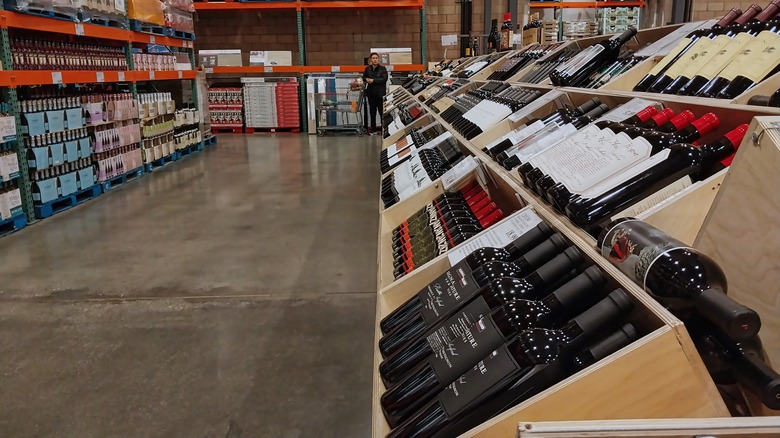 Selection of wine at Costco